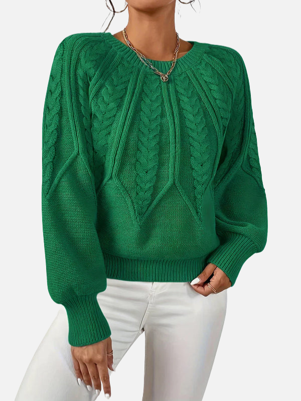Mette | Cable Knit Jumper with Round Neck