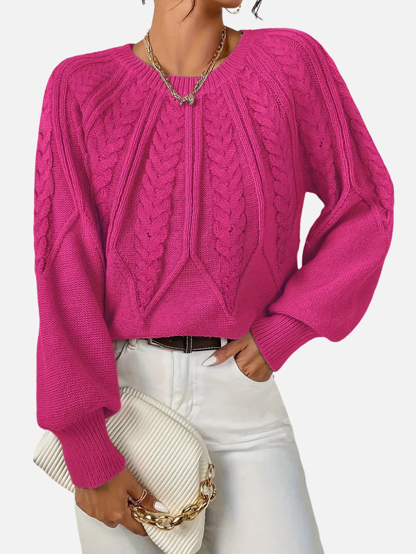 Mette | Cable Knit Jumper with Round Neck