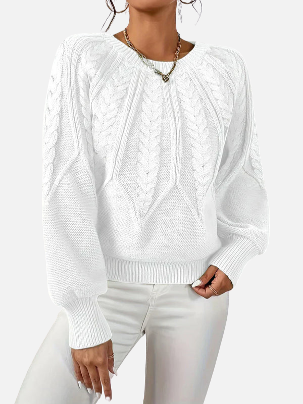 Mette | Cable Knit Jumper with Round Neck