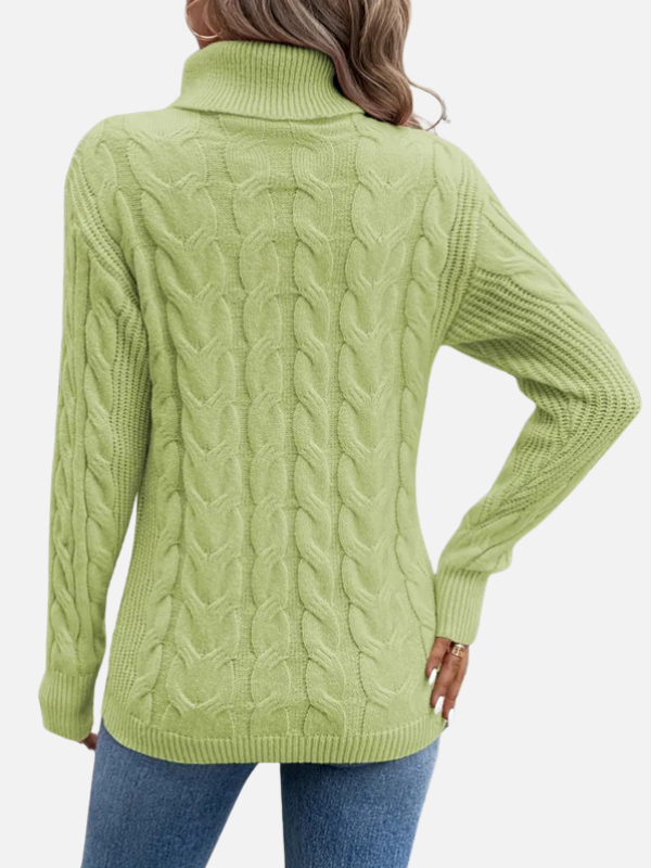 Kirsten | Cable Knit Jumper with Roll Neck – Ladies