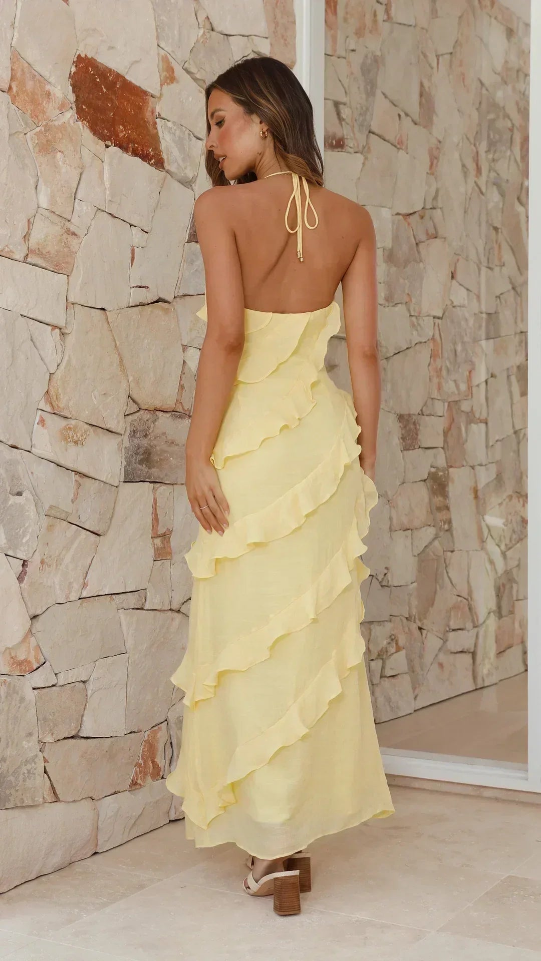 Luna Fashion House | Ladies Ruffled Maxi Dress – Elegant Summer Dress