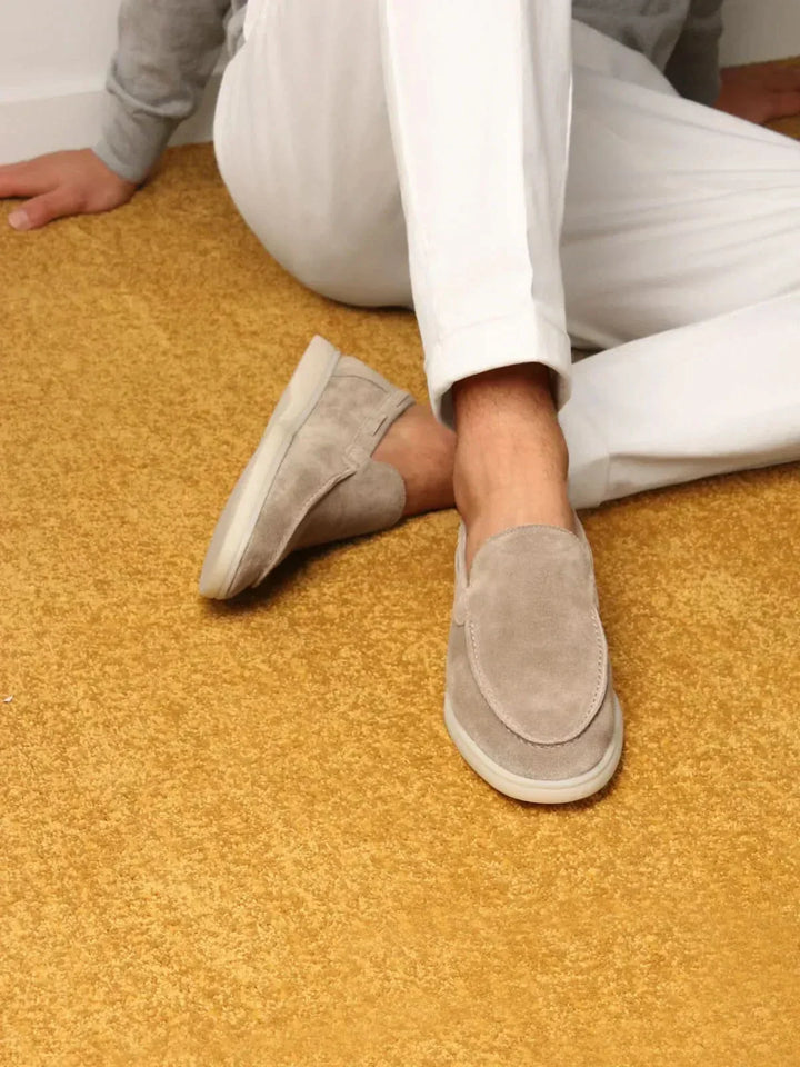 Classic Suede Loafer Light Grey