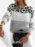 Maria | Leopard Knit Jumper with Round Neck