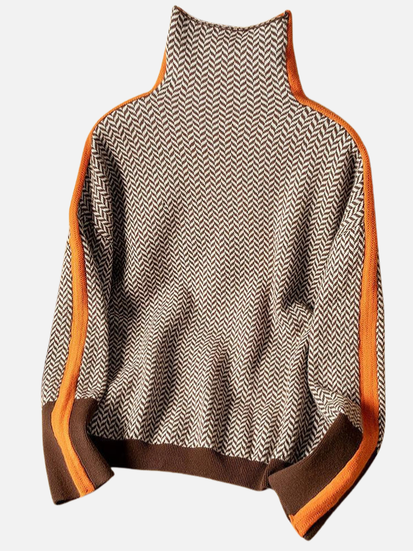 Susanne | Patterned Roll Neck Jumper