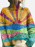 Camilla | Patterned Knitted Jumper with Roll Neck