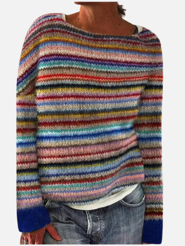 Lene | Patterned Knitted Sweater with Yoke