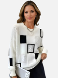 Camilla | Patterned Knit Jumper with Lace Design