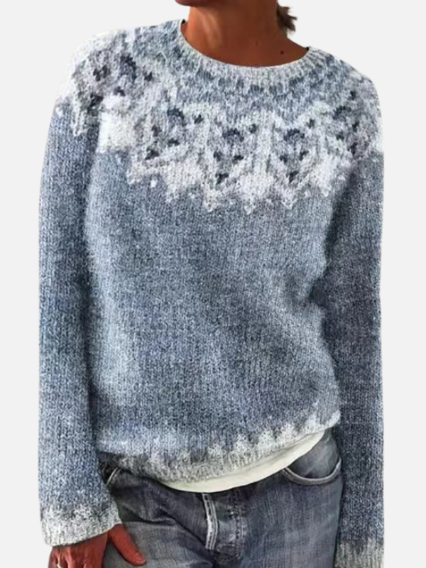 Susanne | Patterned Knit Jumper with Round Neck