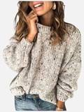 Marianne | Mélange Chunky Knit Jumper with Round Neck