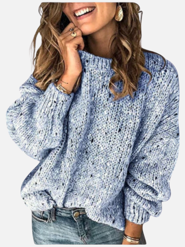 Marianne | Mélange Chunky Knit Jumper with Round Neck