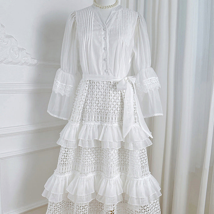 Freya - Light White Crochet Knit Cardigan for Women
