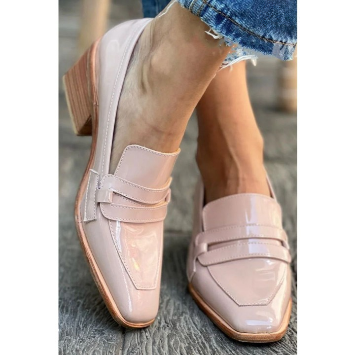 Olga™ - Pink Leather Slippers