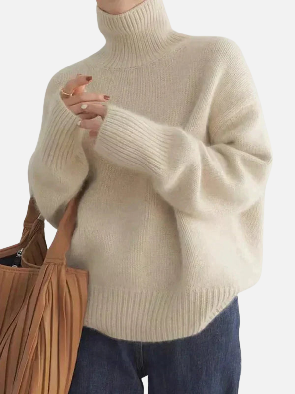 Anne | Oversized Roll Neck Jumper in Soft Knit