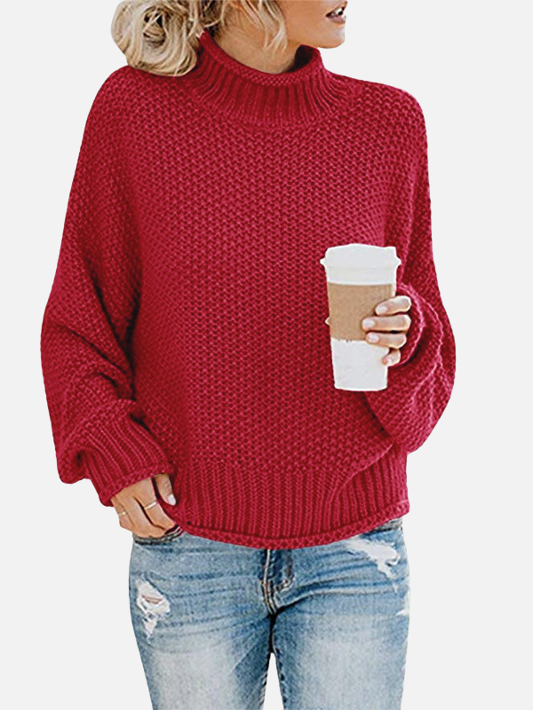 Anna | Oversized Roll Neck Jumper in Chunky Knit