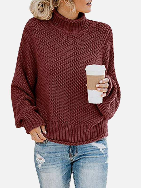 Anna | Oversized Roll Neck Jumper in Chunky Knit
