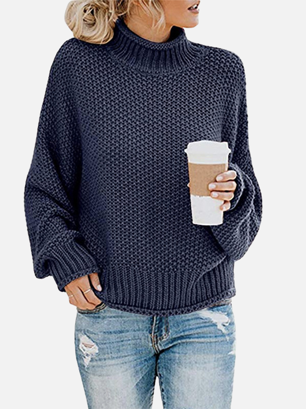 Anna | Oversized Roll Neck Jumper in Chunky Knit