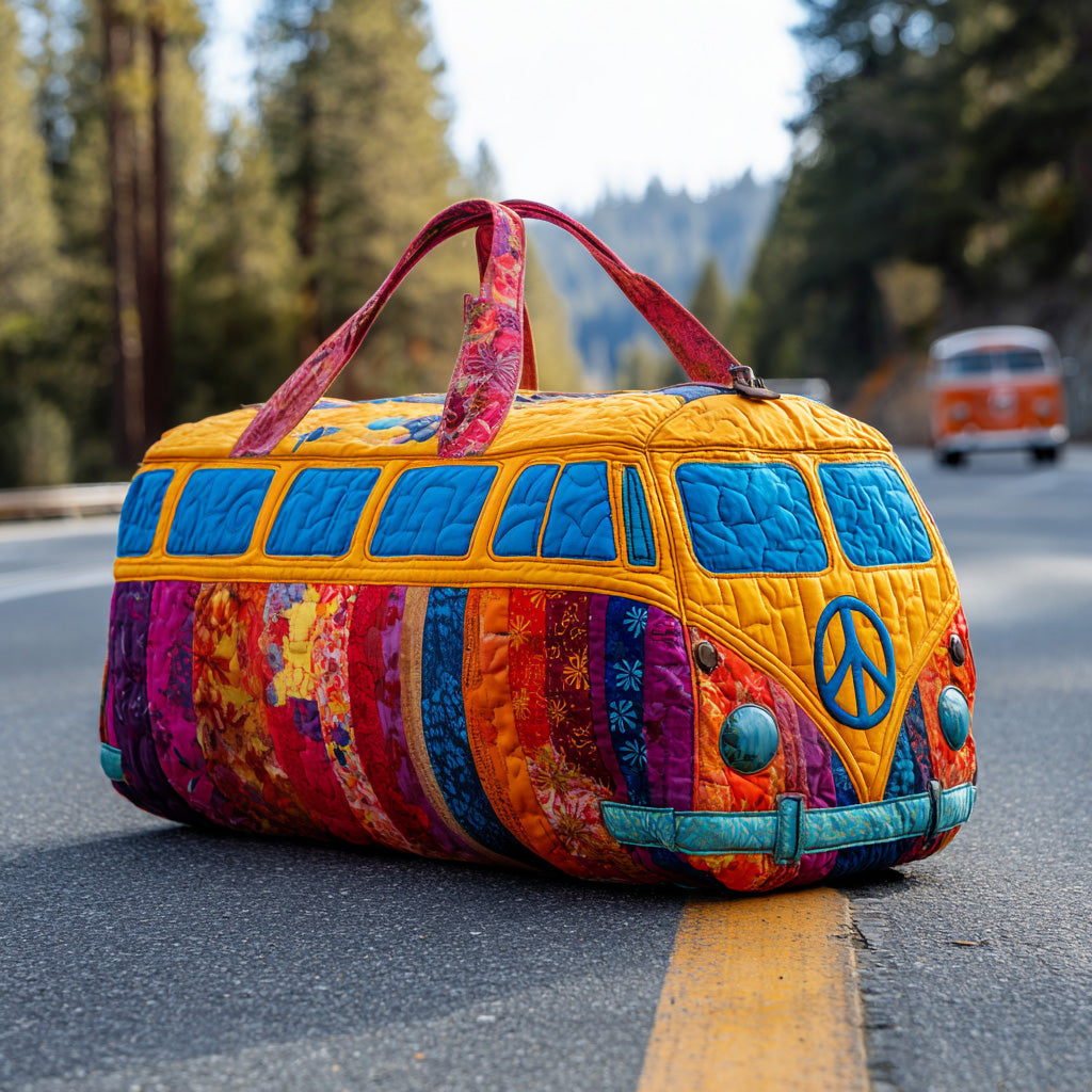 Quilted Travel Bag - Rainbow Van