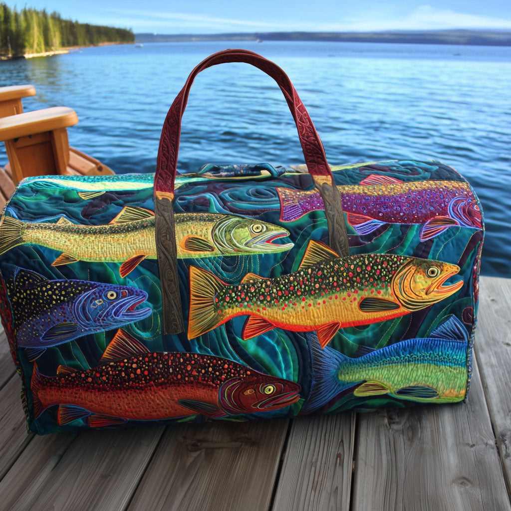 Quilted Travel Bag - Rainbow Trout