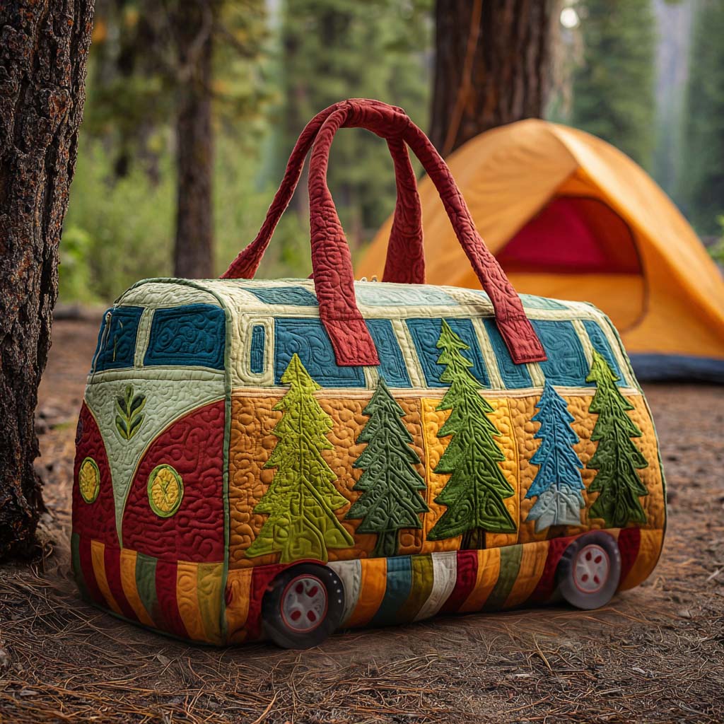 Quilted Travel Bag - Retro Van II