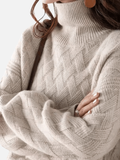 Anne | Roll Neck Sweater in Soft Textured Knit