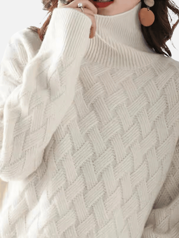 Anne | Roll Neck Sweater in Soft Textured Knit