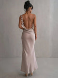 Cassiane - Satin Floral Dress