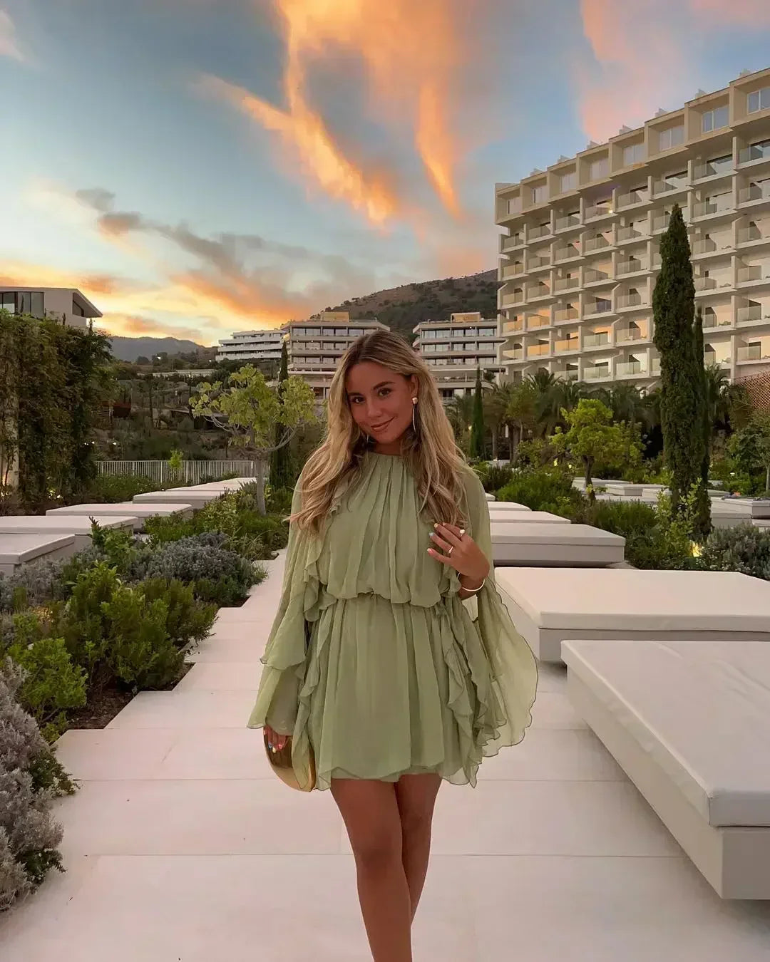 Kim - Dreamily Flowing Mini Dress