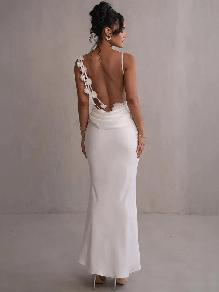 Cassiane - Satin Floral Dress