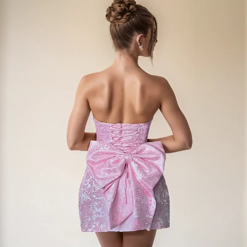 Avy - Stunning Mini Dress with Bow