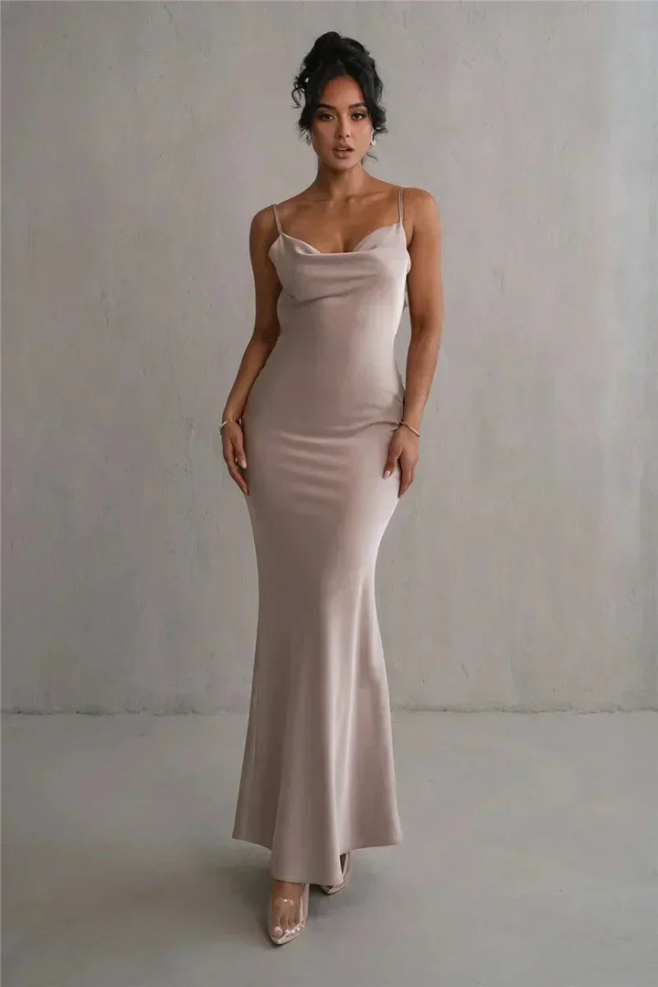 Cassiane - Satin Floral Dress