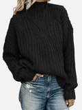 Kirsten | Twisted Cable Knit Jumper with High Neck