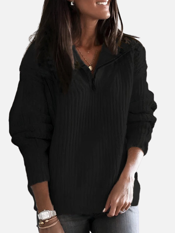 Marianne | Zip-Up Cardigan with High Collar