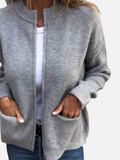 Karen | Zip-Up Cardigan with Pockets