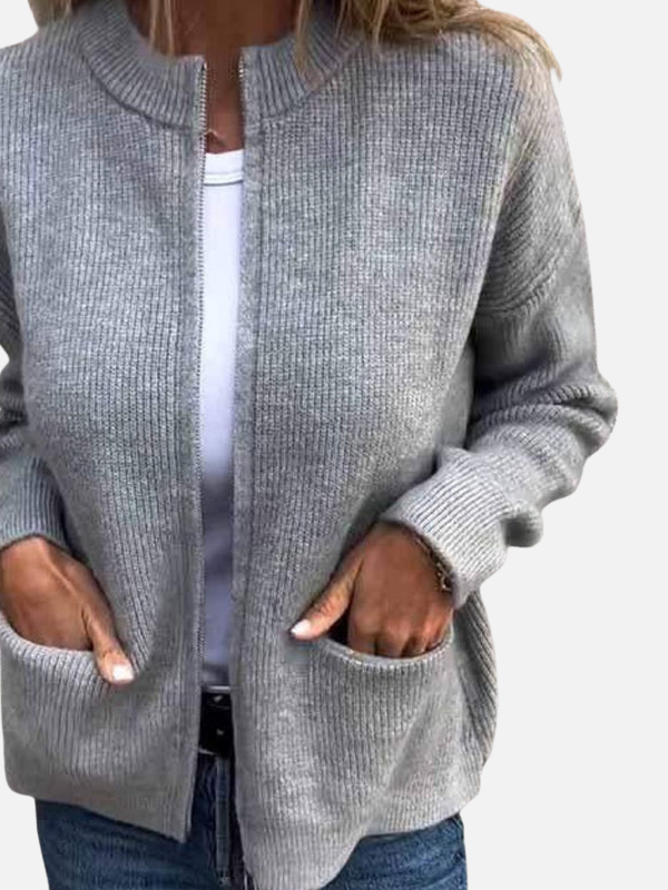 Karen | Zip-Up Cardigan with Pockets