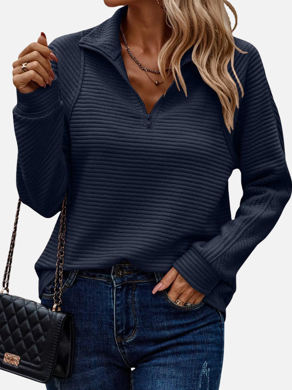 Marianne | Structured Half-Zip Jumper with Collar