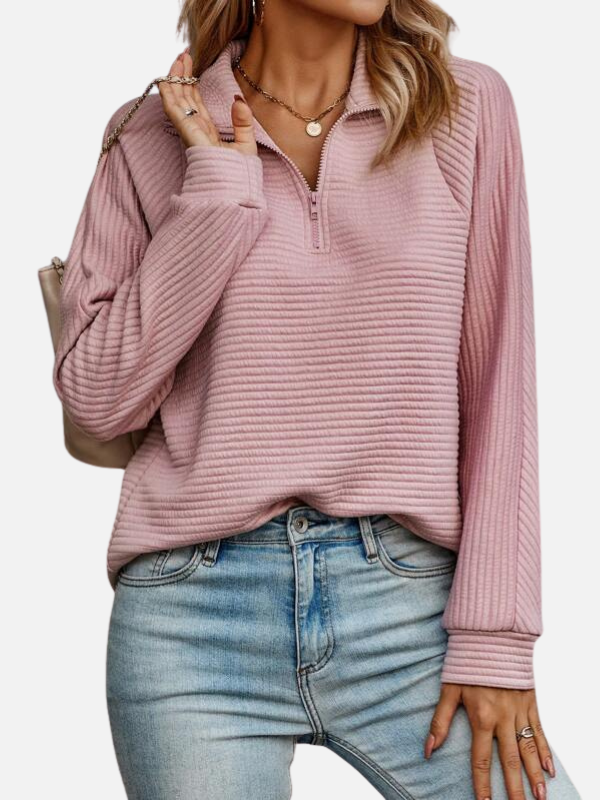 Marianne | Structured Half-Zip Jumper with Collar