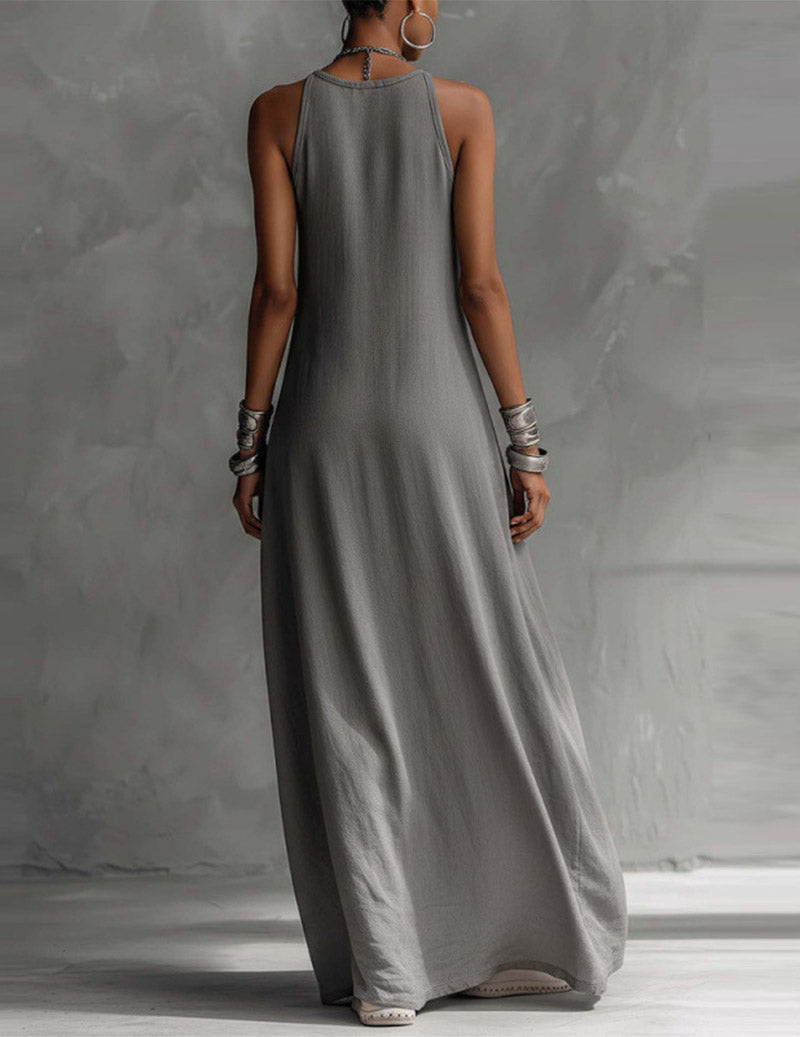 Hanna | Asymmetrical Sleeveless Maxi Dress