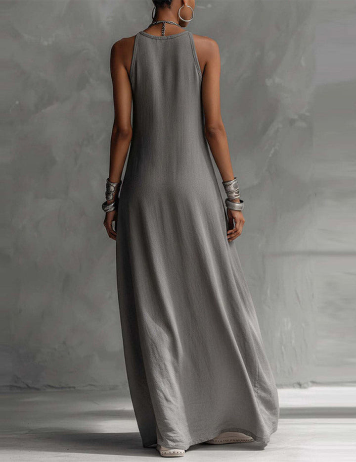 Hanna | Asymmetrical Sleeveless Maxi Dress