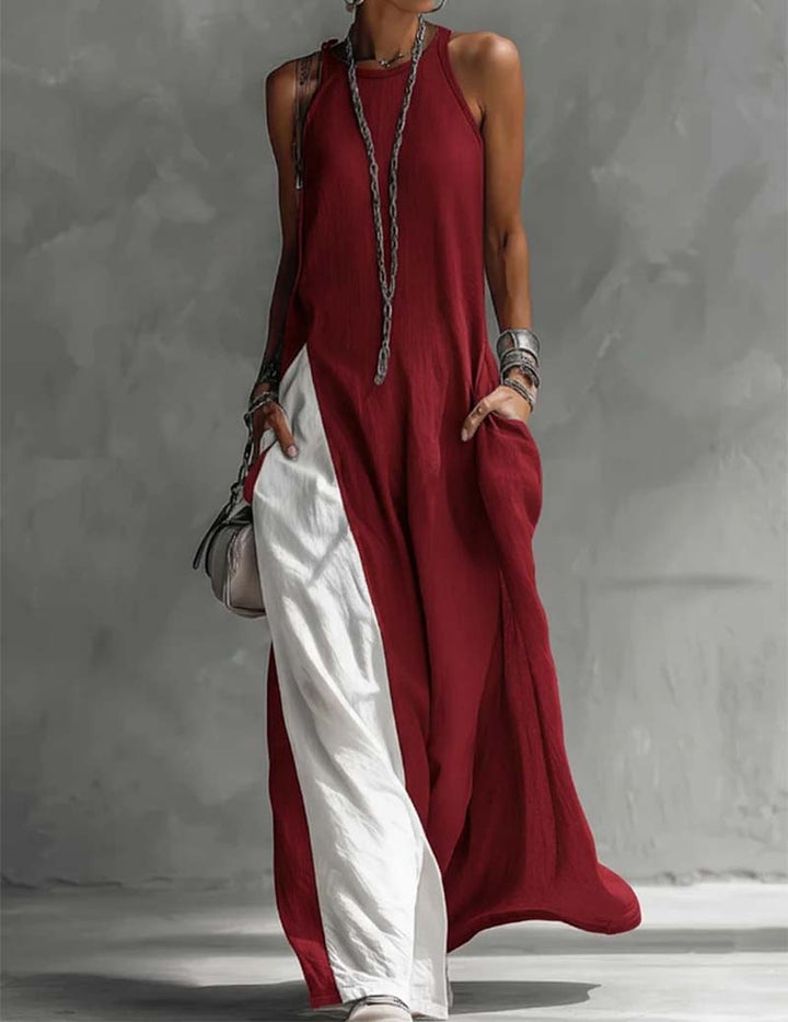 Hanna | Asymmetrical Sleeveless Maxi Dress