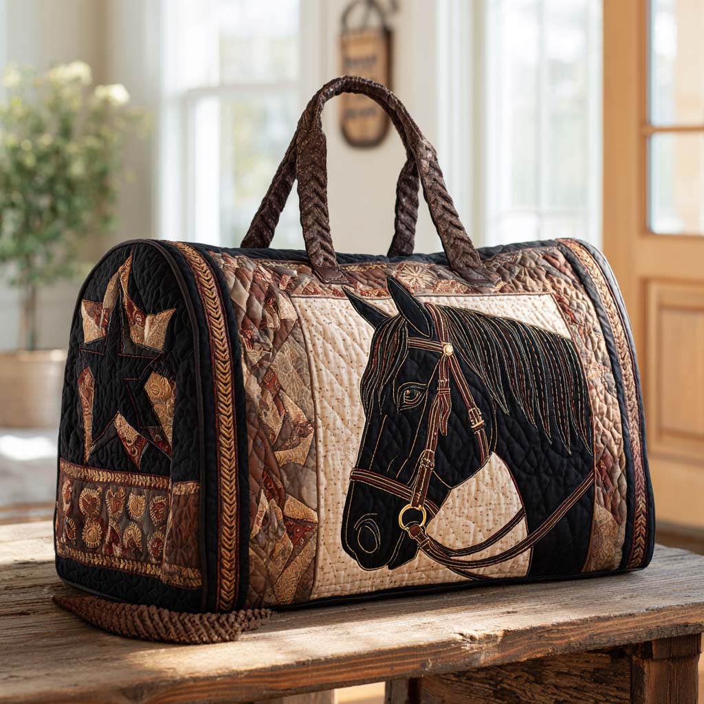 Quilted Travel Bag - Western Horse
