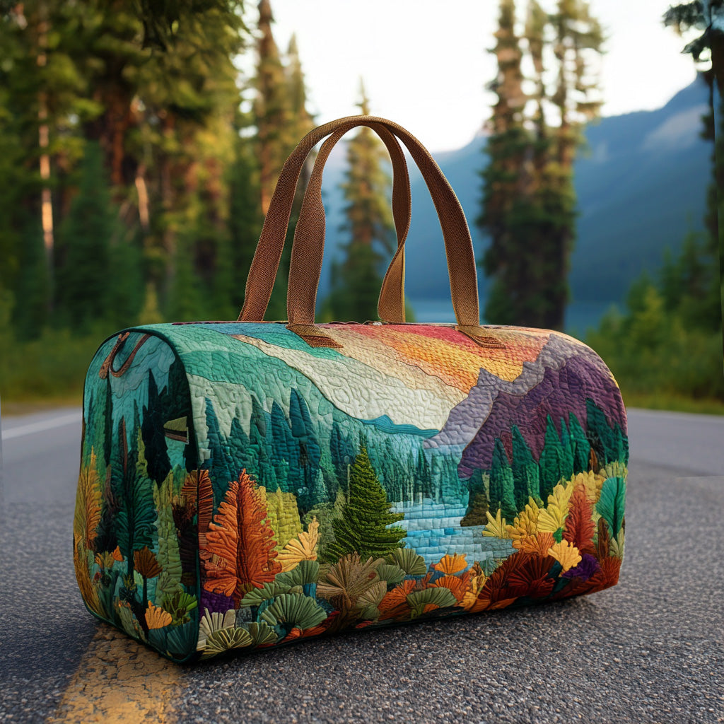 Quilted Travel Bag - Luminous Forest