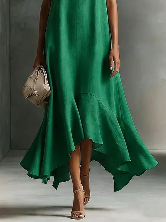 Astra - Sleeveless Maxi Dress with V-Neck