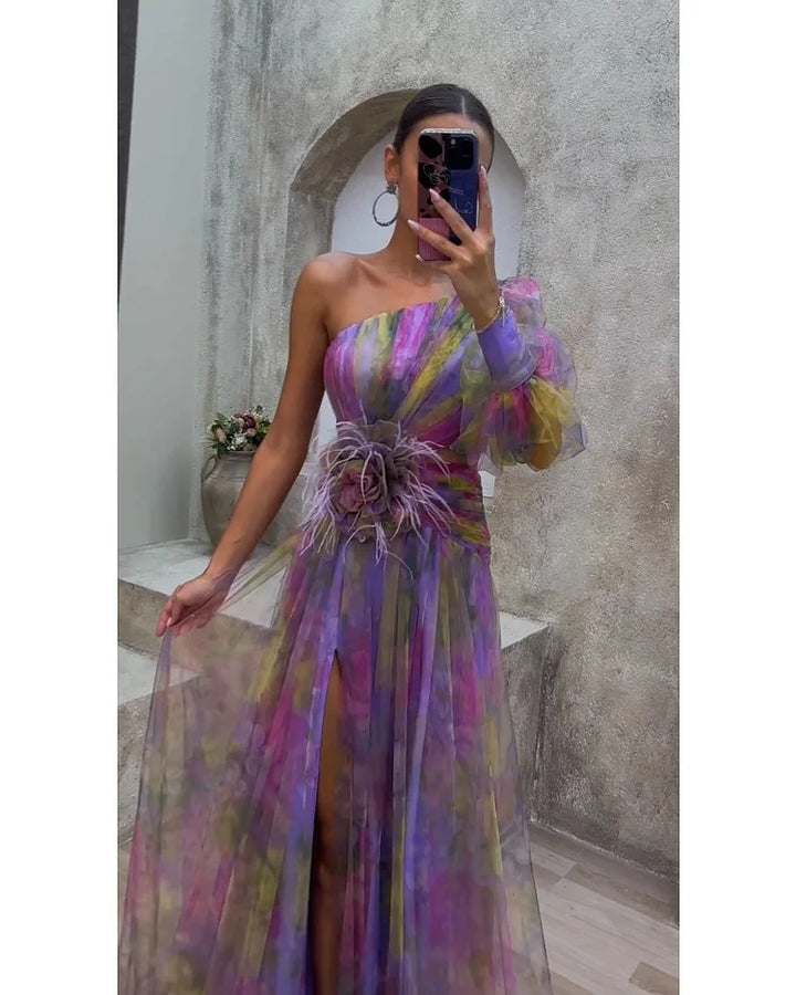 Cecelia - Maxi Dress with One Sleeve