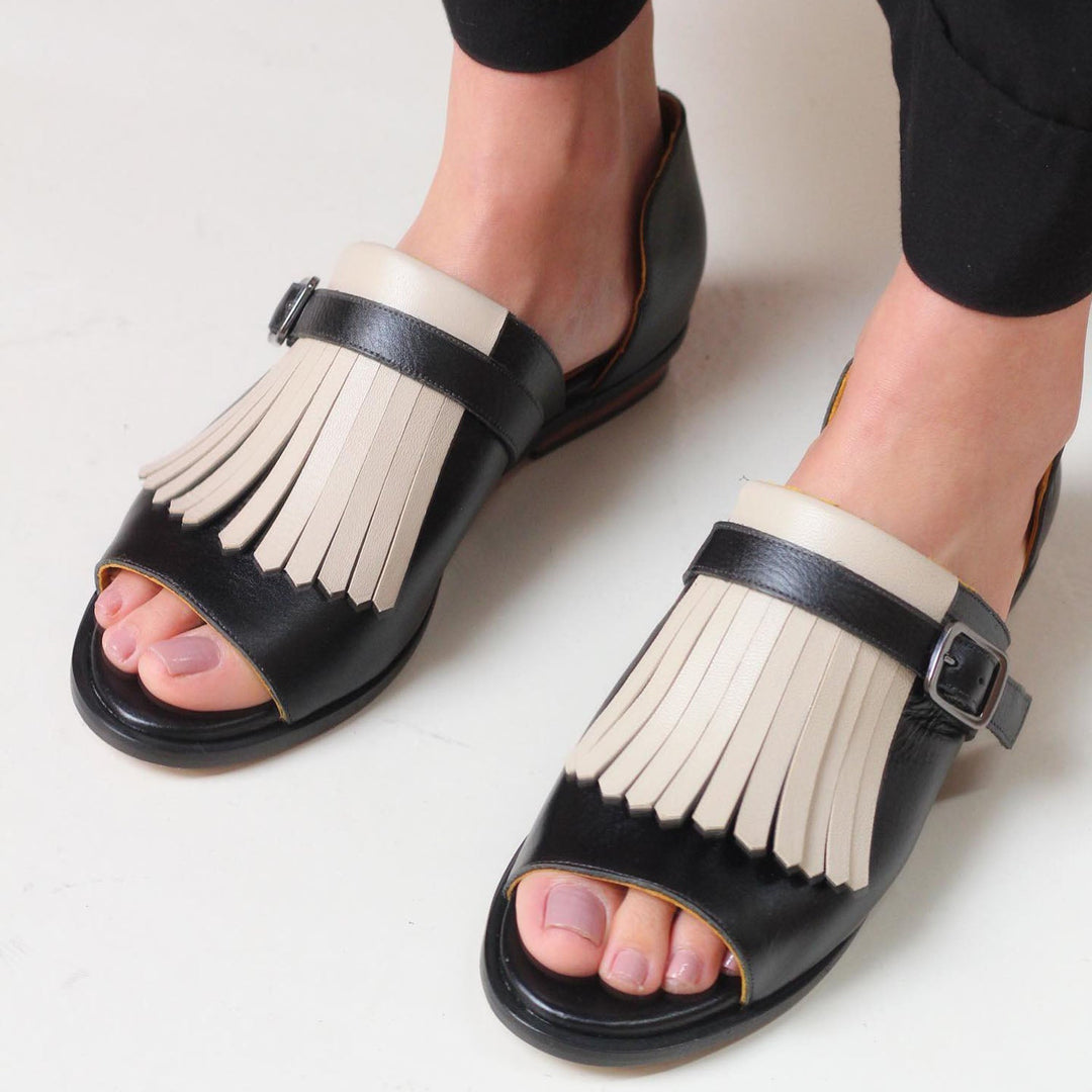Britta™ - Fringed Slip-On Sandals
