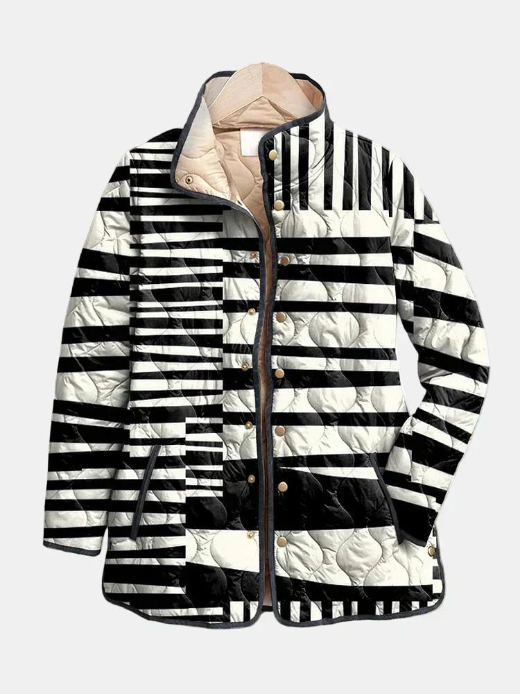 Valcor | Padded Jacket with Graphic Stripes Véronique