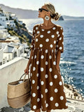 Penelope™ | Classic Polka Dot Midi Dress