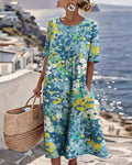 Elena™ - Elegant Floral Dress for Summer in Midi Length