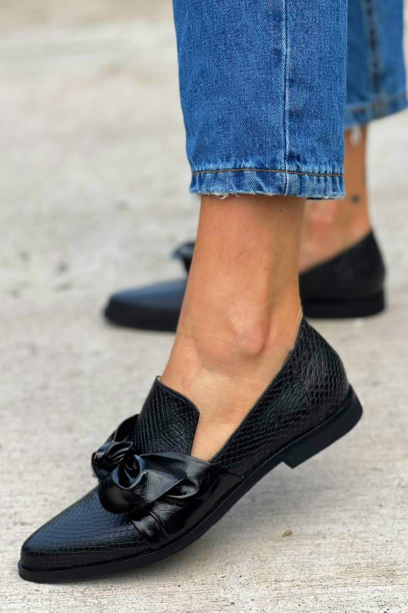 Orla™ - Black Ballerinas with Bow