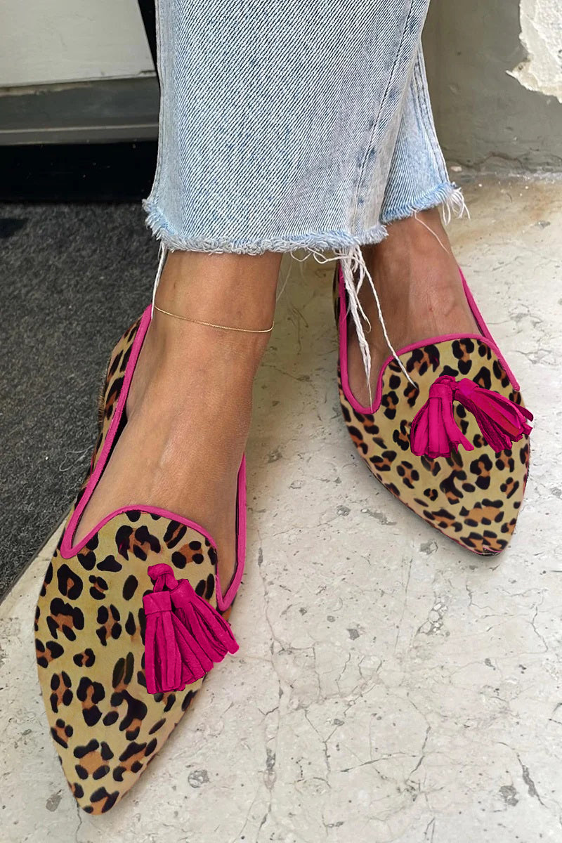 Asma™ - Flat Shoes in Leopard Print