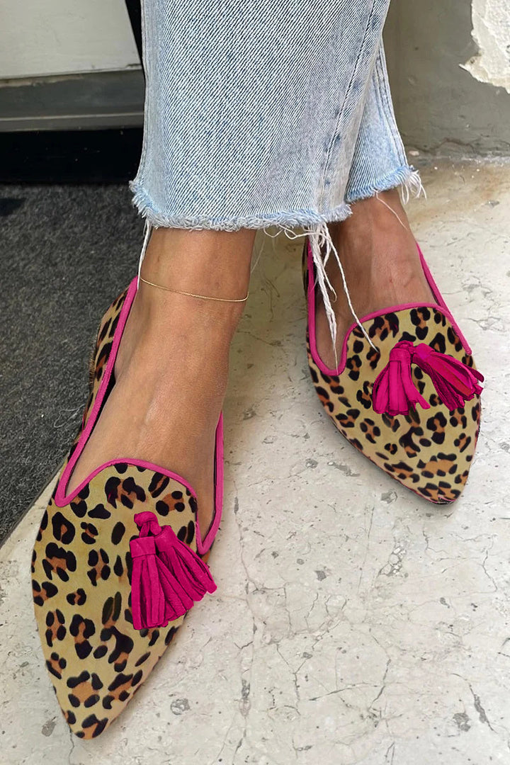 Asma™ - Flat Shoes in Leopard Print